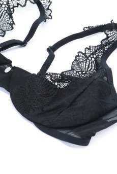 画像15: Deina More 2-pcs crotchless set｜トップレスブラ＆クロッチレスタンガ2点セット（ワイヤーあり・オープンクロッチ・ブラック） | Obsessive 高級Sexyランジェリー【即日発送・サイズ交換NG・メール便対象】輸入下着・ランジェリー   (15)