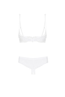 画像4: Alabastra set white | シェルフブラジャー＆Tバックセット ・オープンバスト＆Tバックセット   | 高級Sexyランジェリー Obsessive【【即日発送・サイズ交換NG・メール便対象】輸入下着・ランジェリー   (4)