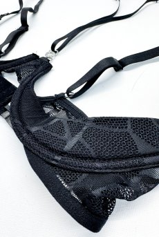 画像15: Olianna 2-pcs crotchless set｜ブラ＆クロッチレスタンガ2点セット（ワイヤーあり・オープンクロッチ・ブラック） | Obsessive 高級Sexyランジェリー【即日発送・サイズ交換NG・メール便対象】輸入下着・ランジェリー   (15)