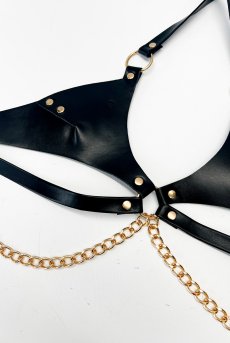 画像11: 先行予約 5％OFF｜Anyya Black 2-pcs crotchless set｜ブラ＆クロッチレスタンガ2点セット（ワイヤーなし・ボンテージ・オープンクロッチ・ブラック） | Obsessive 高級Sexyランジェリー【サイズ交換NG】輸入下着・ランジェリー   (11)