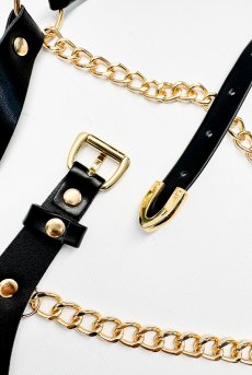 画像17: 先行予約 5％OFF｜Anyya Black 2-pcs crotchless set｜ブラ＆クロッチレスタンガ2点セット（ワイヤーなし・ボンテージ・オープンクロッチ・ブラック） | Obsessive 高級Sexyランジェリー【サイズ交換NG】輸入下着・ランジェリー   (17)