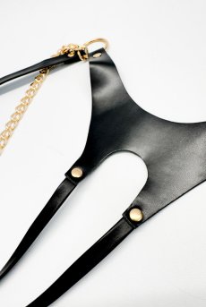 画像18: 先行予約 5％OFF｜Anyya Black 2-pcs crotchless set｜ブラ＆クロッチレスタンガ2点セット（ワイヤーなし・ボンテージ・オープンクロッチ・ブラック） | Obsessive 高級Sexyランジェリー【サイズ交換NG】輸入下着・ランジェリー   (18)