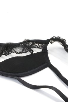 画像14: 【先行予約】5％OFF｜Carrola 2-pcs crotchless set｜トップレスブラ＆クロッチレスタンガ2点セット（ワイヤーあり・オープンクロッチ・ブラック） | Obsessive 高級Sexyランジェリー【サイズ交換NG・メール便対象】輸入下着・ランジェリー   (14)