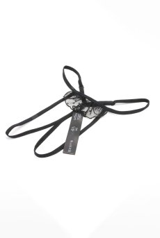 画像16: 【先行予約】5％OFF｜Carrola 2-pcs crotchless set｜トップレスブラ＆クロッチレスタンガ2点セット（ワイヤーあり・オープンクロッチ・ブラック） | Obsessive 高級Sexyランジェリー【サイズ交換NG・メール便対象】輸入下着・ランジェリー   (16)