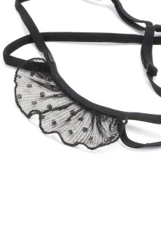 画像17: 【先行予約】5％OFF｜Carrola 2-pcs crotchless set｜トップレスブラ＆クロッチレスタンガ2点セット（ワイヤーあり・オープンクロッチ・ブラック） | Obsessive 高級Sexyランジェリー【サイズ交換NG・メール便対象】輸入下着・ランジェリー   (17)