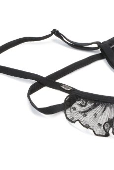 画像18: 【先行予約】5％OFF｜Carrola 2-pcs crotchless set｜トップレスブラ＆クロッチレスタンガ2点セット（ワイヤーあり・オープンクロッチ・ブラック） | Obsessive 高級Sexyランジェリー【サイズ交換NG・メール便対象】輸入下着・ランジェリー   (18)