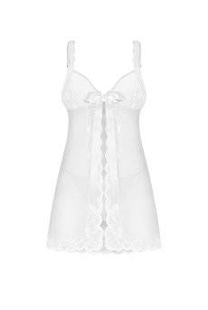画像2: Weddya babydoll  |ベビードール＆タンガ（ワイヤーあり・フロントホック・シースルー・白） | Obsessive 高級Sexyランジェリー【即日発送・サイズ交換NG・メール便対象】輸入下着・ランジェリー   (2)