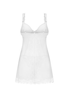 画像3: Weddya babydoll  |ベビードール＆タンガ（ワイヤーあり・フロントホック・シースルー・白） | Obsessive 高級Sexyランジェリー【即日発送・サイズ交換NG・メール便対象】輸入下着・ランジェリー   (3)