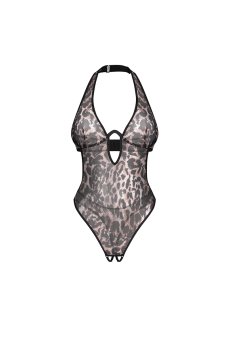 画像2: 【先行予約】5％OFF｜Addia crotchless teddy | テディ（ワイヤーあり・シースルー・オープンクロッチ・レオパード柄）  | Obsessive 高級Sexyランジェリー【サイズ交換NG】輸入下着・ランジェリー    (2)