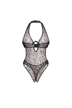 画像3: 【先行予約】5％OFF｜Addia crotchless teddy | テディ（ワイヤーあり・シースルー・オープンクロッチ・レオパード柄）  | Obsessive 高級Sexyランジェリー【サイズ交換NG】輸入下着・ランジェリー    (3)