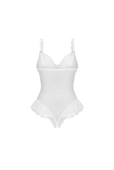 画像4: Weddya crotchless teddy | クロッチレステディ（ワイヤーあり・シースルー・オープンクロッチ・白）  | Obsessive 高級Sexyランジェリー【サイズ交換NG・メール便対象】輸入下着・ランジェリー    (4)