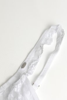 画像14: Weddya crotchless teddy | クロッチレステディ（ワイヤーあり・シースルー・オープンクロッチ・白）  | Obsessive 高級Sexyランジェリー【サイズ交換NG・メール便対象】輸入下着・ランジェリー    (14)