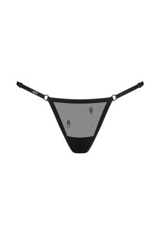 画像1: 先行予約 5％OFF｜Anniverse S jockstrap |ジョックストラップショーツ（オープンクロッチ・シースルー・ブラック） | Obsessive 高級Sexyランジェリー【サイズ交換NG・メール便対象】輸入下着・ランジェリー   (1)