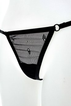 画像14: Anniverse S jockstrap |ジョックストラップショーツ（オープンクロッチ・シースルー・ブラック） | Obsessive 高級Sexyランジェリー【即日発送・サイズ交換NG・メール便対象】輸入下着・ランジェリー   (14)