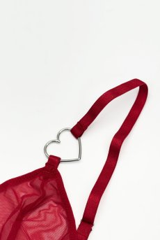 画像11: Crimessa 2-pcs set｜ブラ＆タンガ2点セット（ワイヤーなし・シースルー・レッド） | Obsessive 高級Sexyランジェリー【即日発送・サイズ交換NG・メール便対象】輸入下着・ランジェリー   (11)