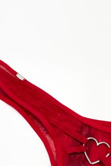 画像15: Crimessa 2-pcs set｜ブラ＆タンガ2点セット（ワイヤーなし・シースルー・レッド） | Obsessive 高級Sexyランジェリー【即日発送・サイズ交換NG・メール便対象】輸入下着・ランジェリー   (15)