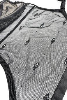 画像15: Anniverse S crotchless teddy | テディ（ワイヤーあり・シースルー・オープンクロッチ・ブラック）  | Obsessive 高級Sexyランジェリー【即日発送・サイズ交換NG・メール便対象】輸入下着・ランジェリー    (15)