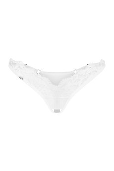 画像1: Arrowel WH crl-thong |クロッチレスタンガ（オープンクロッチ・レース・シースルー・ホワイト） | Obsessive 高級Sexyランジェリー【即日発送・サイズ交換NG・メール便対象】輸入下着・ランジェリー   (1)