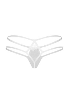 画像2: Arrowel WH panties |タンガ（レース・シースルー・ダブルストラップ・ホワイト） | Obsessive 高級Sexyランジェリー【即日発送・サイズ交換NG・メール便対象】輸入下着・ランジェリー   (2)