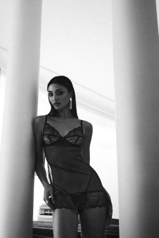 画像11: Nightly Blue chemise  |スリップドレス＆タンガ（ワイヤーあり・シースルー・ネイビー） | Obsessive 高級Sexyランジェリー【即日発送・サイズ交換NG・メール便対象】輸入下着・ランジェリー   (11)