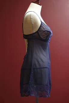 画像20: Nightly Blue chemise  |スリップドレス＆タンガ（ワイヤーあり・シースルー・ネイビー） | Obsessive 高級Sexyランジェリー【即日発送・サイズ交換NG・メール便対象】輸入下着・ランジェリー   (20)