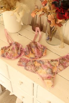 画像2: LAVENDER soft set T｜ブラ＆タンガセット｜一枚レース・パッドなし・Tバックショーツ｜Sawren サブレン【即日発送・クーポン適用対象外・ショーツのサイズ交換NG】輸入下着・高級ランジェリー  (2)