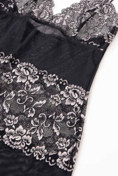 画像11: 【50%OFF】ベビードール（ブラック×シルバーピンク）【送料無料・即日発送】サブレン Sawren 輸入下着・高級ランジェリー（再入荷なし）  (11)