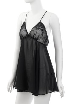 画像8: 【50%OFF】GLOW-babydoll｜ベビードール（シースルー・ブラック）【送料無料・即日発送】サブレン Sawren 輸入下着・高級ランジェリー（再入荷なし）  (8)