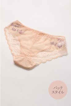 画像12: 在庫限り｜FLORA brief  | ノーマルショーツ・アプリコットピンク・シースルー | Sawren サブレン【即日発送・サイズ交換NG・メール便対象】輸入下着・高級ランジェリー (再入荷なし)(再入荷なし) (12)