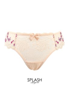 画像1: FLORA thong  | タンガ・Ｔバック・シースルー・アプリコットピンク  | Sawren サブレン【即日発送・サイズ交換NG】※メール便対象※輸入下着・高級ランジェリー （在庫限り） (1)