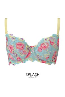 画像1: 在庫限り｜FLOWERBOMB soft  | 一枚レース・パッドなし・ワイヤーブラ・3/4カップ | Sawren サブレン【即日発送】※メール便対象商品※輸入下着・高級ランジェリー (在庫限り) (1)