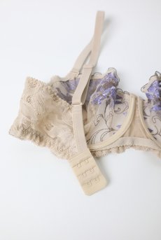 画像15: MAUVE soft  | 一枚レースブラジャー・ノンパテッドブラ・ヌードベージュ×ラベンダー | Sawren サブレン【即日発送】輸入下着・高級ランジェリー  (15)