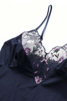 画像15: 在庫限り｜JARDIN babydoll  | ベビードール・ネイビー | Sawren サブレン【即日発送】輸入下着・高級ランジェリー  (15)