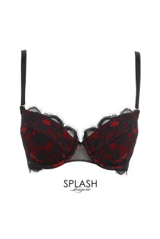 画像9: 【30%OFF】アウトレットSALE｜65G｜MUTINE push  | 3/4カップ・ワイヤーブラ・すっぴん美乳ブラ・ブラック・レッド | Sawren サブレン【即日発送】輸入下着・高級ランジェリー (在庫限り) (9)