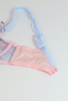 画像8: BLOOM soft  | 一枚レース・パッドなし・ワイヤーブラ・3/4カップ・ピンク×ブルー | Sawren サブレン【即日発送・サイズ交換OK】※メール便対象商品※輸入下着・高級ランジェリー  (8)