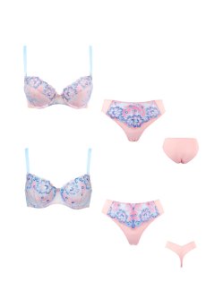 画像23: BLOOM brief  | ノーマルショーツ・ブリーフ・ピンク×ブルー | Sawren サブレン【即日発送・サイズ交換NG・メール便対象】輸入下着・高級ランジェリー  (23)