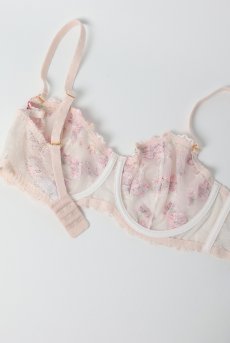 画像9: ROMANCE soft  | 一枚レース・パッドなし・ワイヤーブラ・3/4カップ・ピンク | Sawren サブレン【即日発送・サイズ交換OK】※メール便対象商品※輸入下着・高級ランジェリー  (9)
