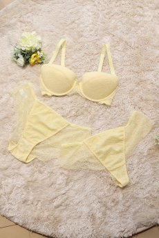 画像18: AMARELO push  | 3/4カップ・ワイヤーブラ・すっぴん美乳ブラ・イエロー | Sawren サブレン【即日発送・サイズ交換OK】輸入下着・高級ランジェリー  (18)