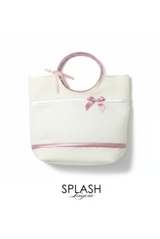 画像1: 【数量限定】ギフト専用ハッピーバッグ｜BAG-WH｜マルチトラベルバッグ【ランジェリーとのあわせ買い対象】Sawren×SPLASHコラボ｜高級ランジェリーレース使用｜ホワイト×パープル・軽量＆大容量｜HAPPY BAG 2026【ランジェリーとのあわせ買い対象】 (1)
