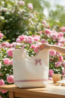 画像5: 【数量限定】ギフト専用ハッピーバッグ｜BAG-WH｜マルチトラベルバッグ【ランジェリーとのあわせ買い対象】Sawren×SPLASHコラボ｜高級ランジェリーレース使用｜ホワイト×パープル・軽量＆大容量｜HAPPY BAG 2026【ランジェリーとのあわせ買い対象】 (5)