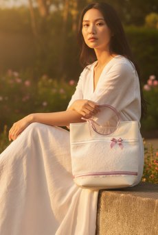 画像9: 【数量限定】ギフト専用ハッピーバッグ｜BAG-WH｜マルチトラベルバッグ【ランジェリーとのあわせ買い対象】Sawren×SPLASHコラボ｜高級ランジェリーレース使用｜ホワイト×パープル・軽量＆大容量｜HAPPY BAG 2026【ランジェリーとのあわせ買い対象】 (9)