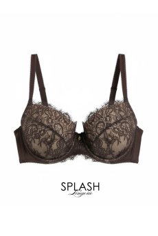 画像1: VELOUTE push  | 3/4カップ・ワイヤーブラ・ブラウン | Sawren サブレン【即日発送】インポート・輸入下着・高級ランジェリー  (1)