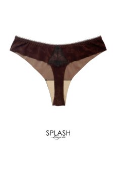 画像2: VELOUTE thong  | タンガ・Ｔバック・ブラウン | Sawren サブレン【即日発送・サイズ交換NG・メール便対象】輸入下着・高級ランジェリー  (2)