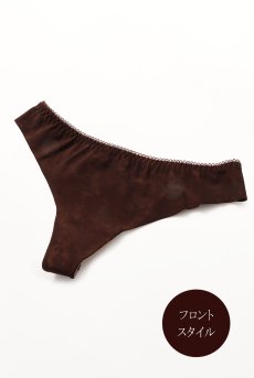画像3: VELOUTE thong  | タンガ・Ｔバック・ブラウン | Sawren サブレン【即日発送・サイズ交換NG・メール便対象】輸入下着・高級ランジェリー  (3)
