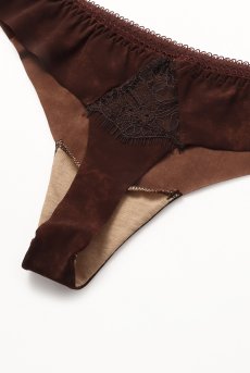 画像7: VELOUTE thong  | タンガ・Ｔバック・ブラウン | Sawren サブレン【即日発送・サイズ交換NG・メール便対象】輸入下着・高級ランジェリー  (7)