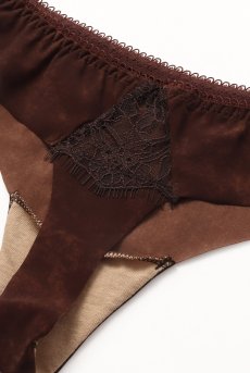 画像8: VELOUTE thong  | タンガ・Ｔバック・ブラウン | Sawren サブレン【即日発送・サイズ交換NG・メール便対象】輸入下着・高級ランジェリー  (8)