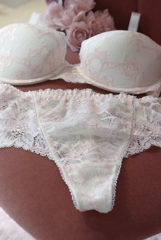 画像21: BLUSH thong  | タンガ・Ｔバック・ピンク×クリーム | Sawren サブレン【即日発送・サイズ交換NG・メール便対象】輸入下着・高級ランジェリー  (21)