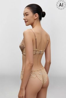 画像4: 【先行予約】NUDE push  | 3/4カップ・ワイヤーブラ・ライトベージュ | Sawren サブレンインポート・輸入下着・高級ランジェリー  (4)