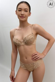 画像5: 【先行予約】NUDE push  | 3/4カップ・ワイヤーブラ・ライトベージュ | Sawren サブレンインポート・輸入下着・高級ランジェリー  (5)