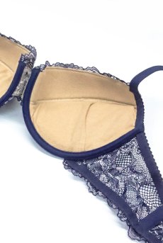 画像14: 【先行予約】OPERA-navy push  | 3/4カップ・ワイヤーブラ・ネイビー | Sawren サブレンインポート・輸入下着・高級ランジェリー  (14)